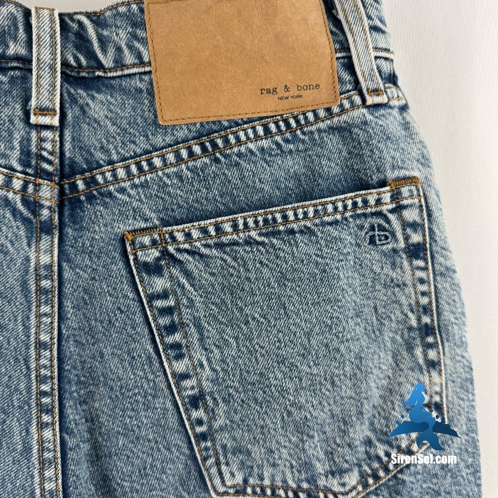 1282 rag & bone Maya High-Rise Short – 26 – Calypso (Blue) - Picture 10 of 16